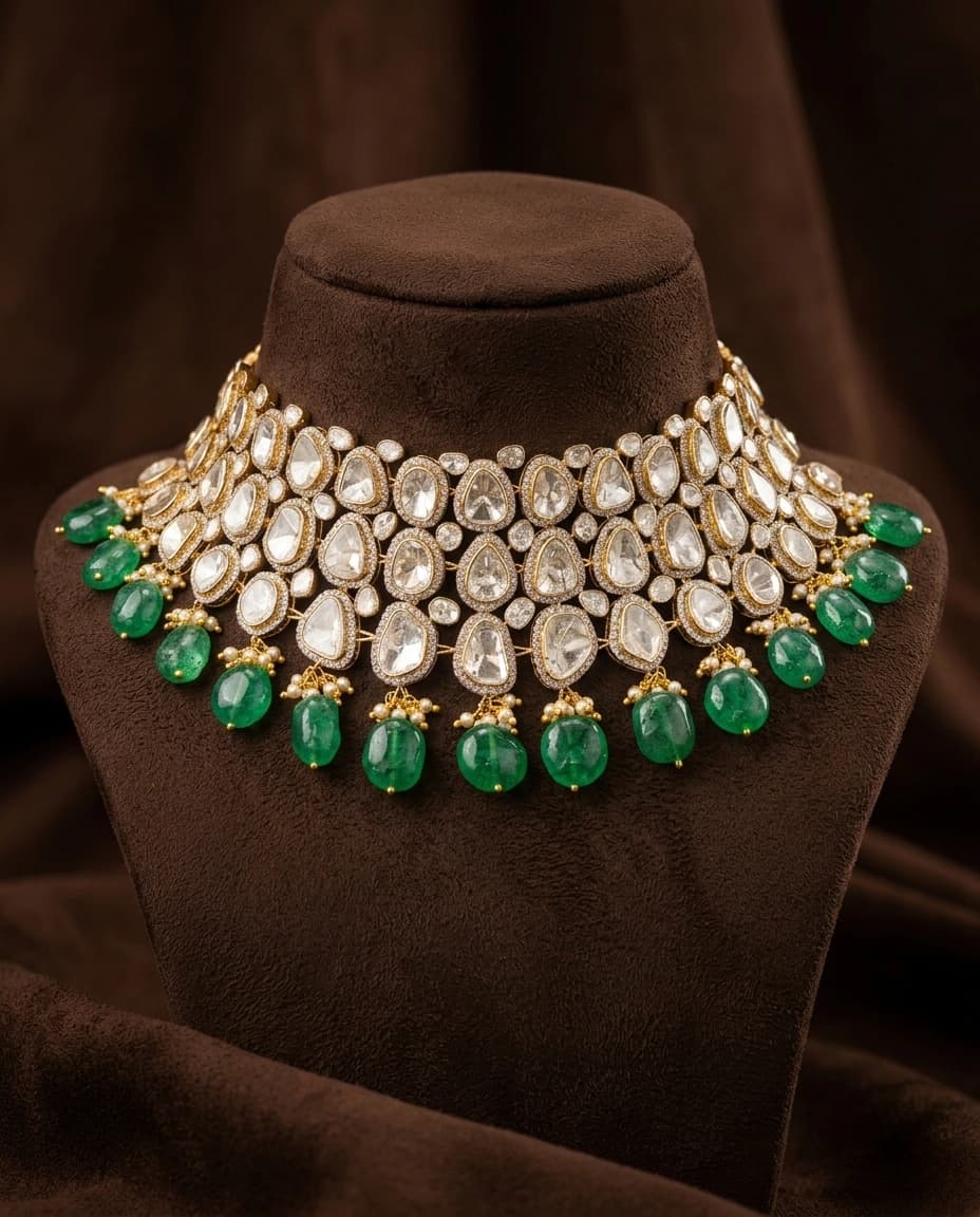 Emerald Halo Necklace